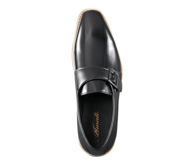 Amali Skyler Black Monk Strap Shoes — product view 3