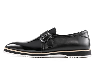 Amali Skyler Black Monk Strap Shoes — product view 2