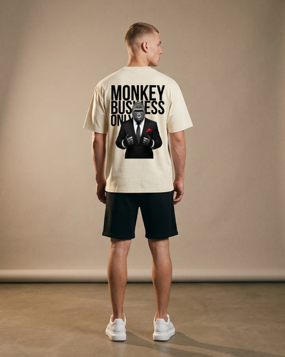 'Monkey Business Only' Oversized Graphic Tee