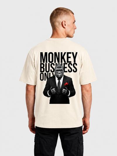 'Monkey Business Only' Oversized Graphic Tee