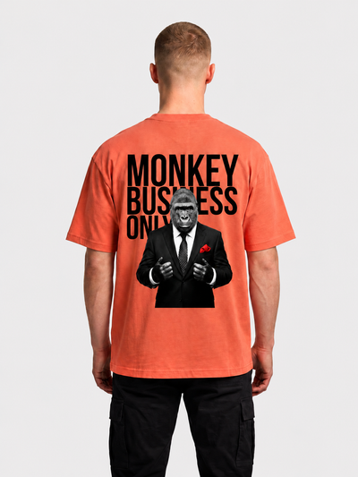 'Monkey Business Only' Oversized Graphic Tee