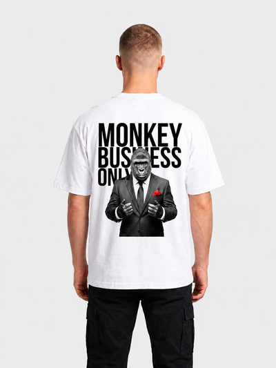 'Monkey Business Only' Oversized Graphic Tee