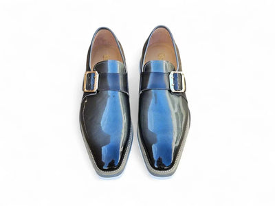 Carrucci Shoes Monkstrap Slip On Classic Leather Patent KS51538P