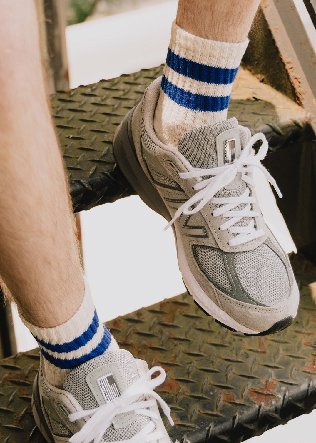 American Trench The Mono Stripe Quarter Crew Socks