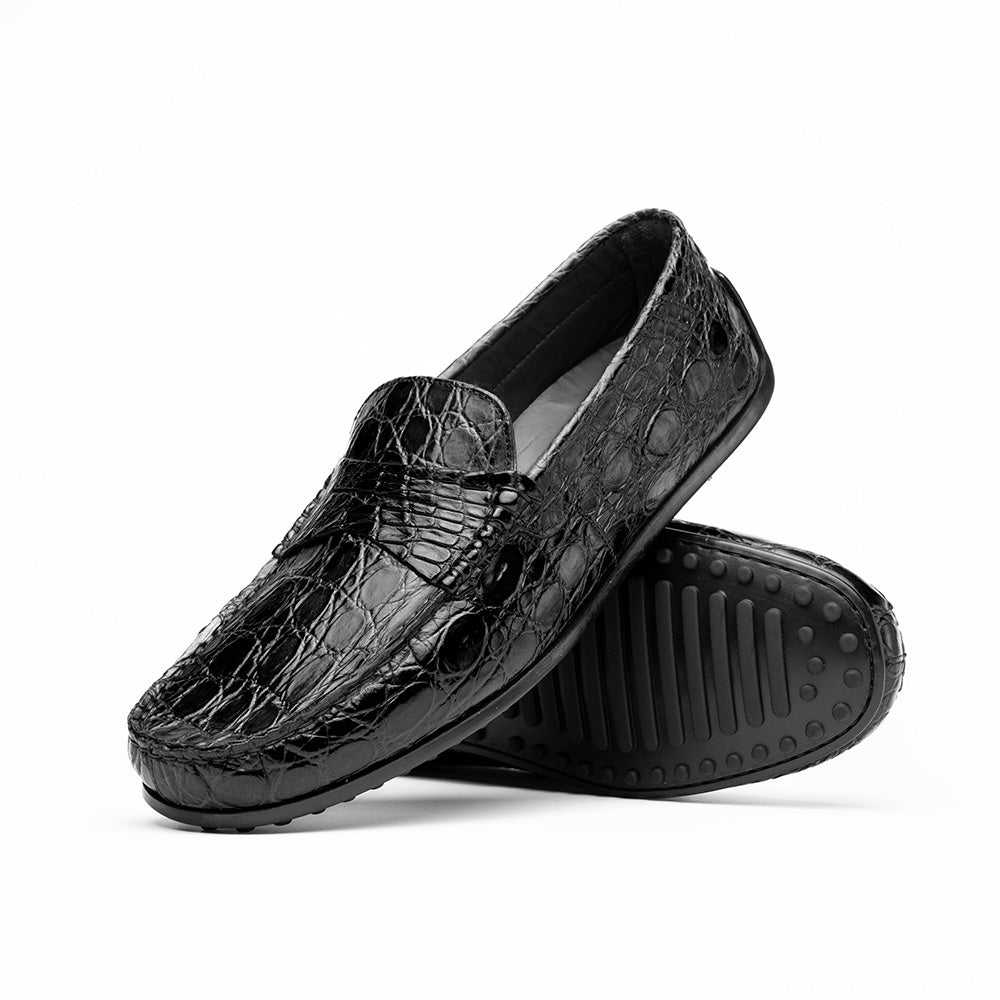 Zelli Italia Men's 31-103-BKM MONZA Crocodile Driver, Black