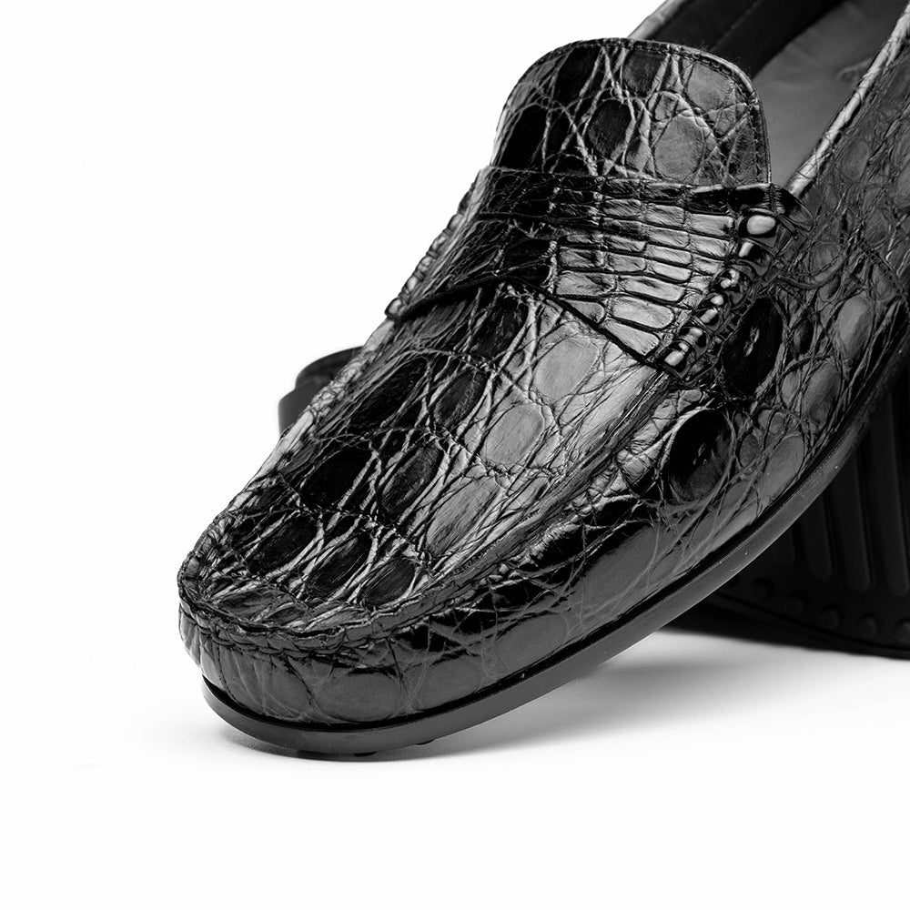 Zelli Italia Men's 31-103-BKM MONZA Crocodile Driver, Black
