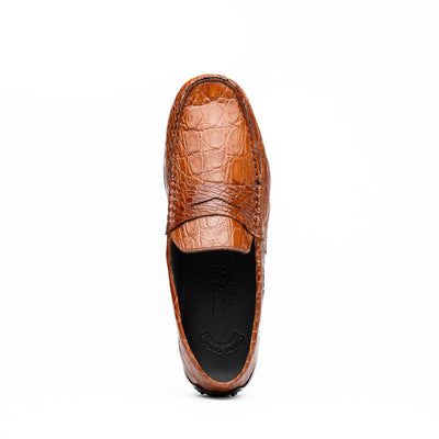 Zelli Italia Men's 31-103-CGM MONZA Crocodile Driver, Cognac
