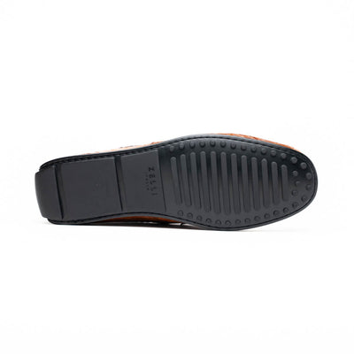 Zelli Italia Men's 31-103-CGM MONZA Crocodile Driver, Cognac