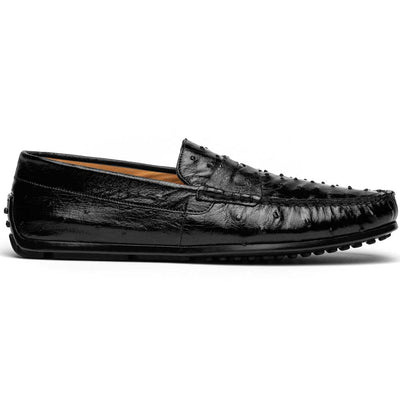 Zelli Italia Men's 33-100-BLK MONZA Ostrich Quill Driver, Black