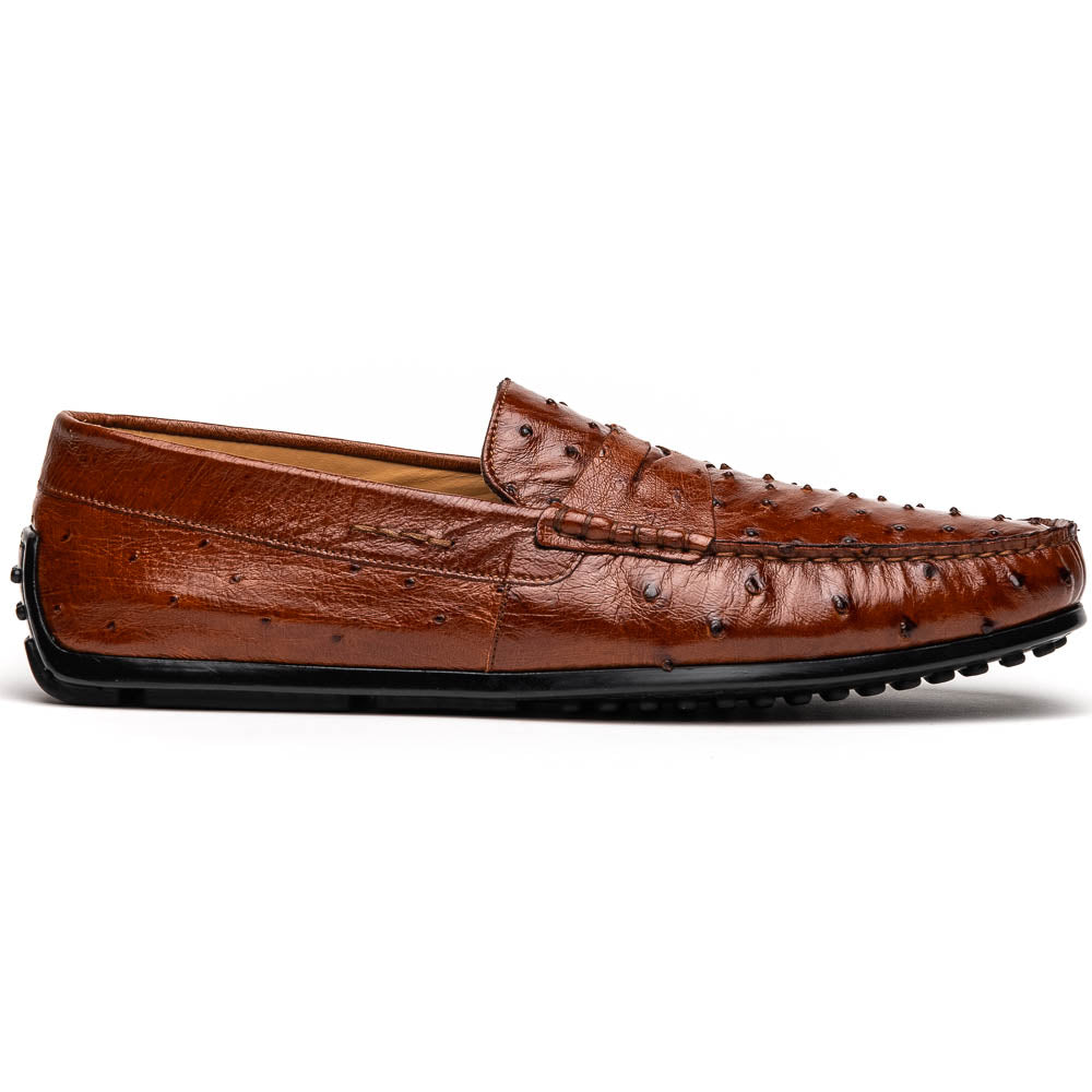 Zelli Italia Men's 33-100-BDY MONZA Ostrich Quill Driver, Brandy