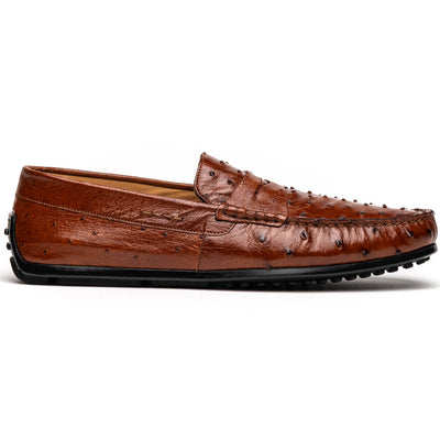 Zelli Italia Men's 33-100-BDY MONZA Ostrich Quill Driver, Brandy