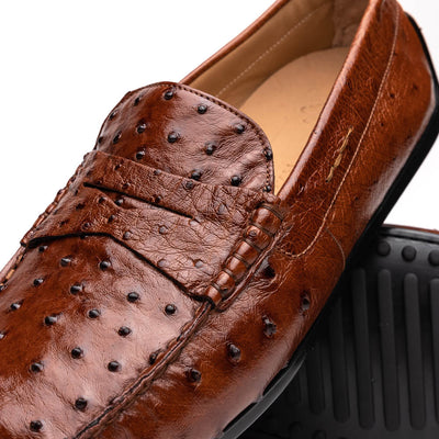 Zelli Italia Men's 33-100-BDY MONZA Ostrich Quill Driver, Brandy