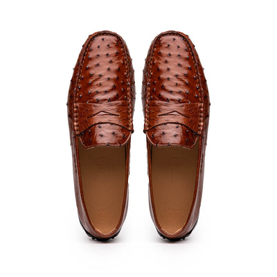 Zelli Italia Men's 33-100-BDY MONZA Ostrich Quill Driver, Brandy