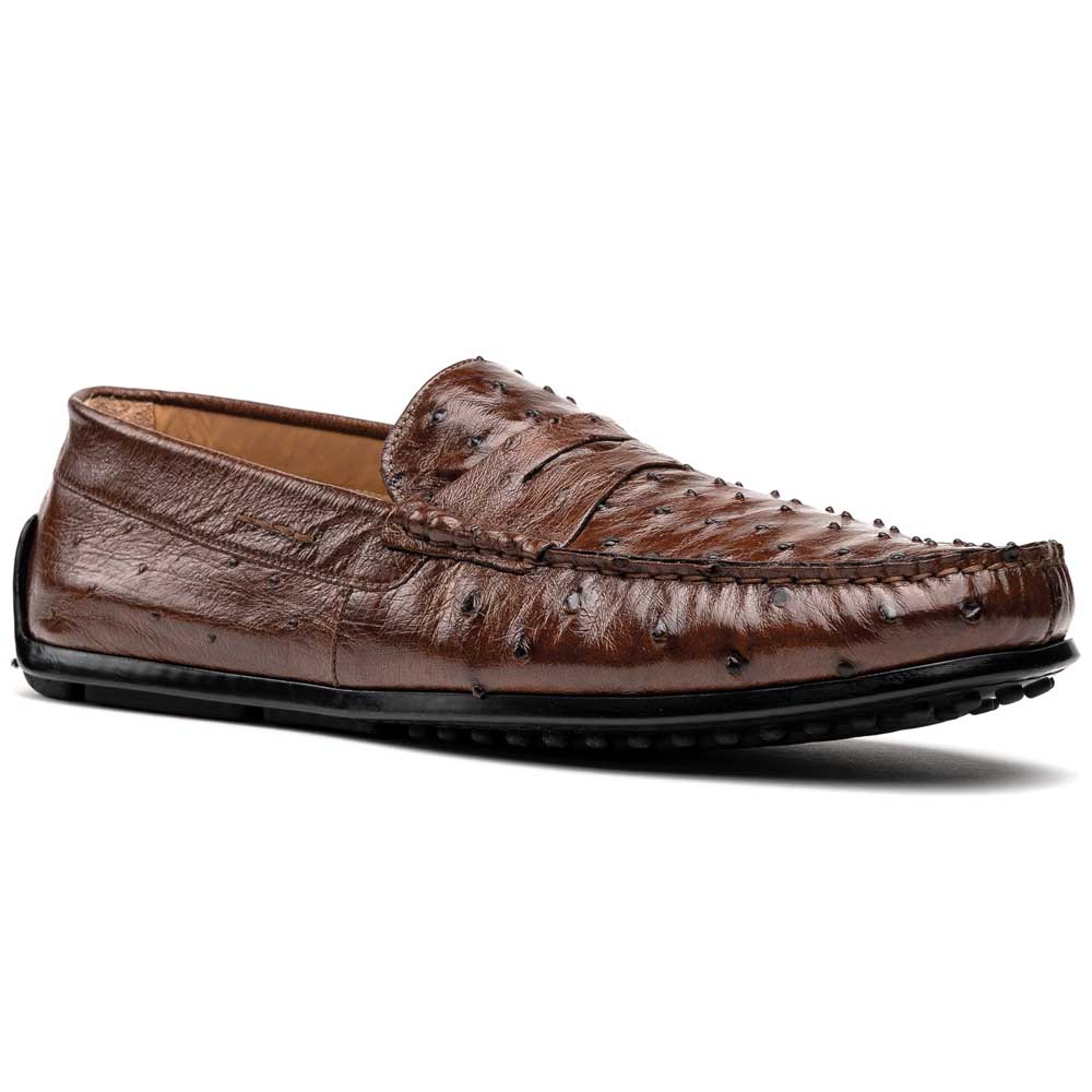 Zelli Italia Men's 33-100-BRN MONZA Ostrich Quill Driver, Brown
