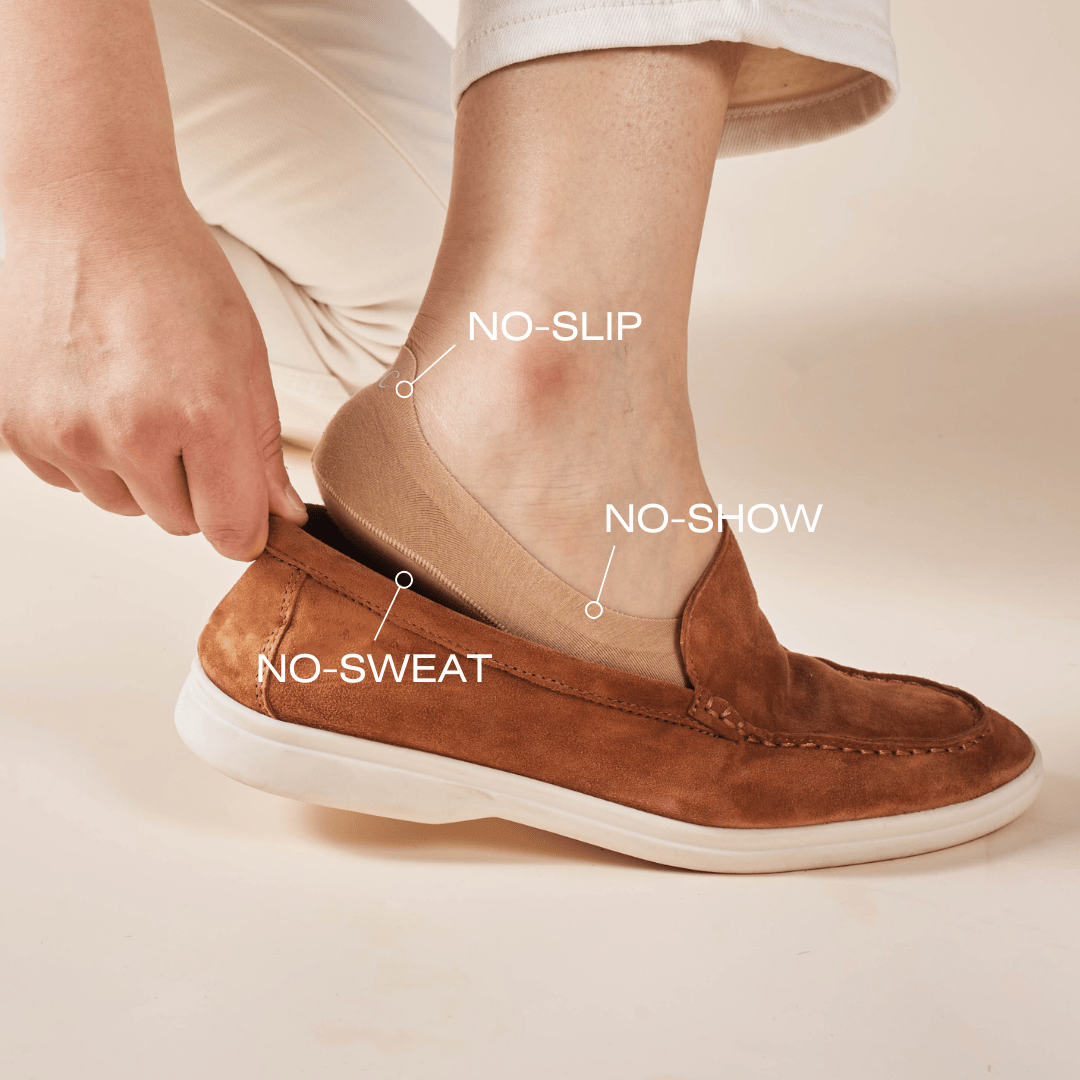 Unisex Cotton No Show Socks 3-Pack | Almond Beige