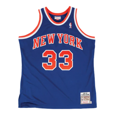 MITCHELL AND NESS NBA AUTHENTIC ROAD JERSEY NEW YORK KNICKS 1991 PATRICK EWING MENS