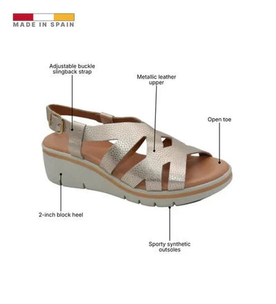 Eric Michael Naomi Women’s Metallic Sandal