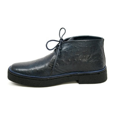 British Walkers Playboy Men's Light Blue Genuine Ostrich Leather Wingtip Shoes view 31