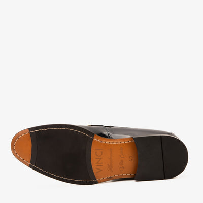 Vinci Leather The Imperial Navy Blue & Gold Leather Men Dress Shoe – product view 7