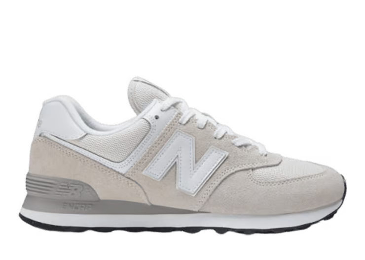 New Balance 574 Core Mens Sneakers — Nimbus Cloud/White Suede Low-Top