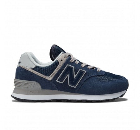 New Balance 574 Core Mens Sneakers — Navy/White Suede Low-Top