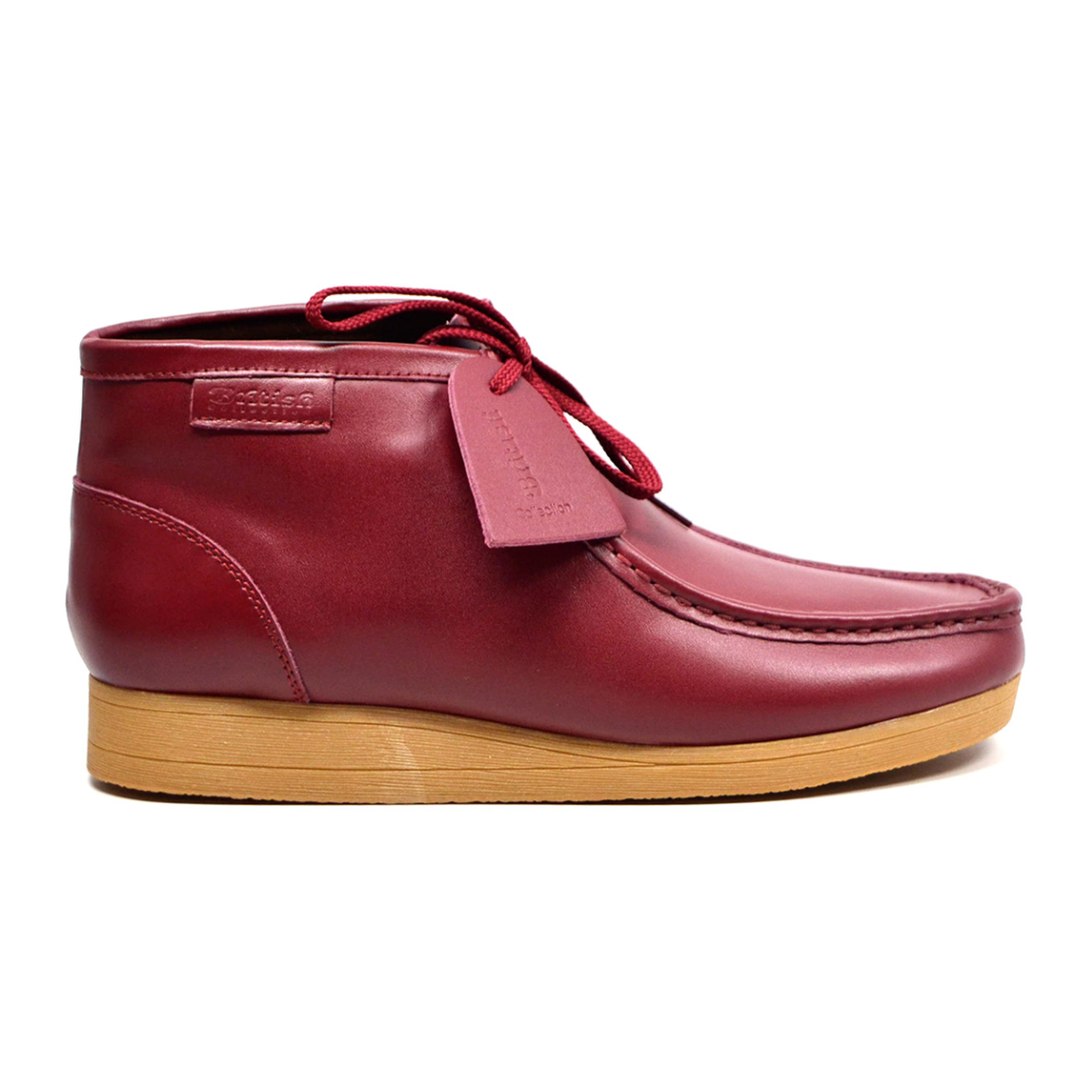 British Walkers New Castle 2 men's Bordeaux ankle boots, right-facing side view
