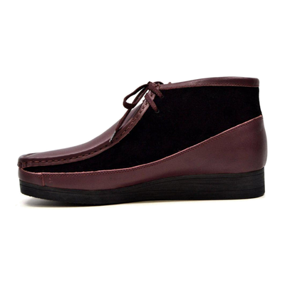 British Walkers New Castle men's burgundy ankle boots, left-facing side view