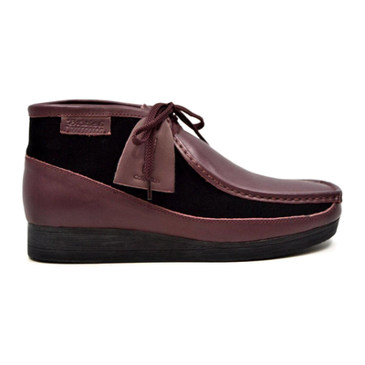 British Walkers New Castle men's burgundy ankle boots, right-facing side view