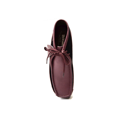 British Walkers New Castle men's burgundy ankle boots, top view