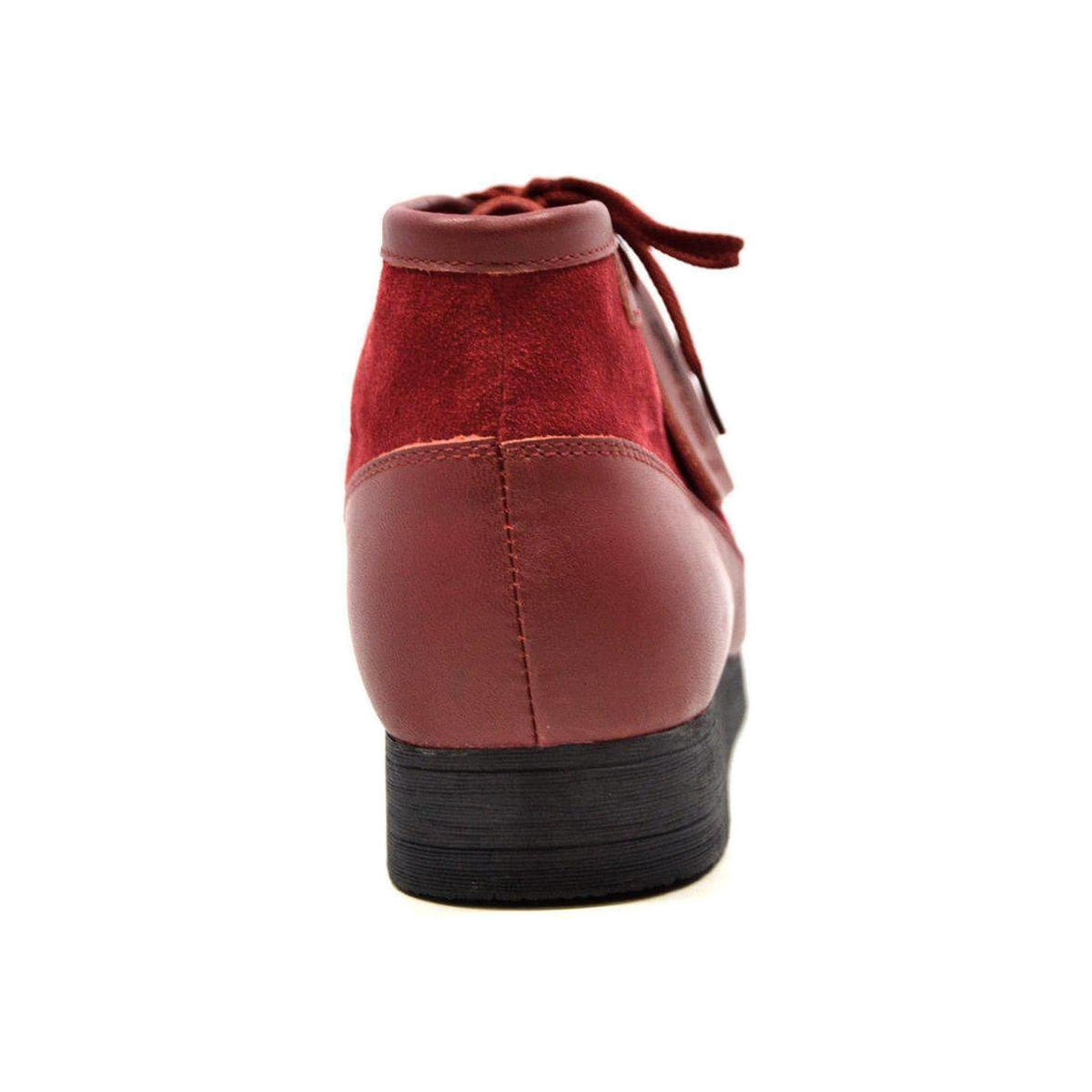 British Walkers New Castle men's Cherry Red ankle boots, heel view