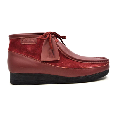 British Walkers New Castle men's Cherry Red ankle boots, right-facing side view