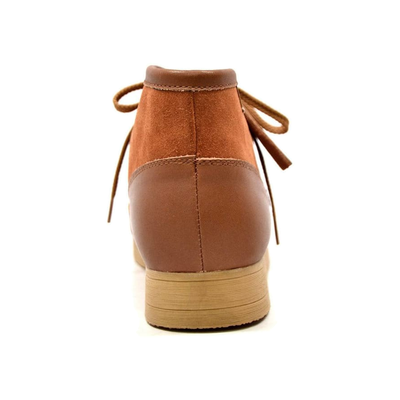 British Walkers New Castle men's Cognac/Tan ankle boots, heel view