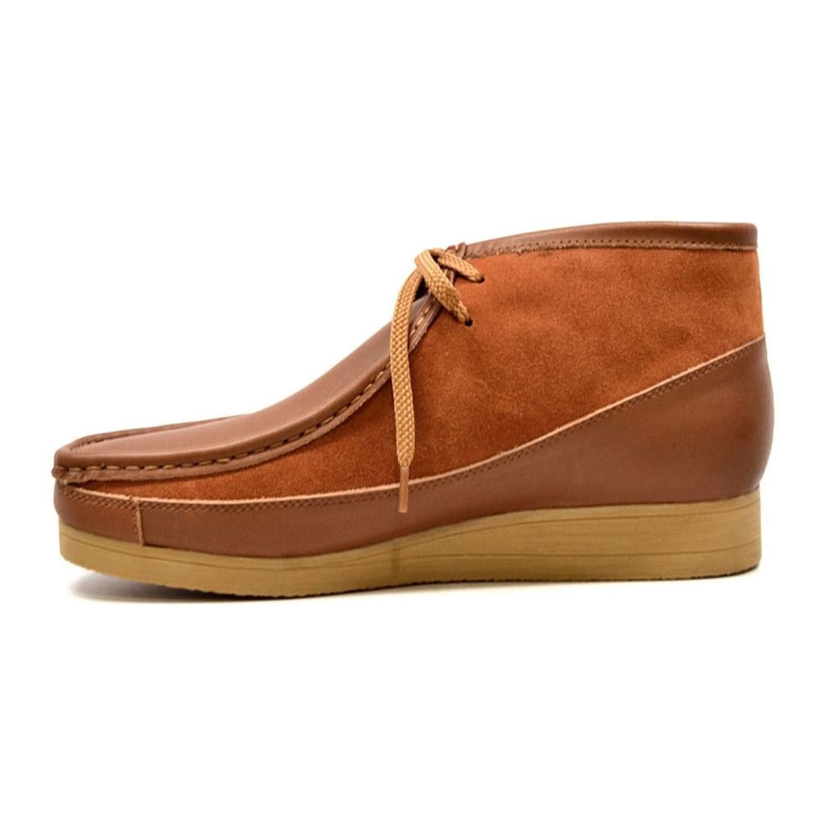British Walkers New Castle men's Cognac/Tan ankle boots, left-facing side view