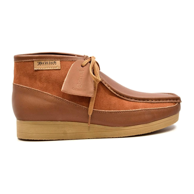 British Walkers New Castle men's Cognac/Tan ankle boots, right-facing side view