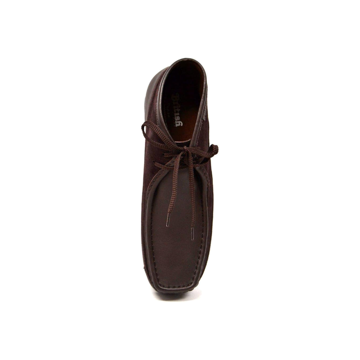 British Walkers New Castle men's Dark Brown ankle boots, top view