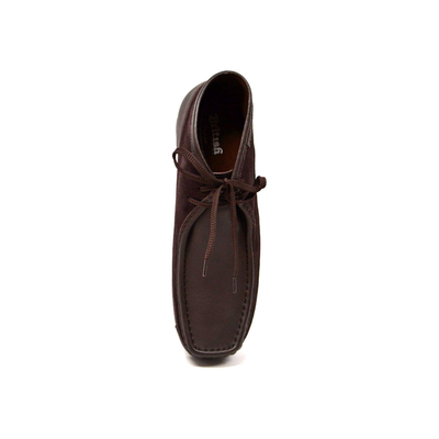 British Walkers New Castle men's Dark Brown ankle boots, top view