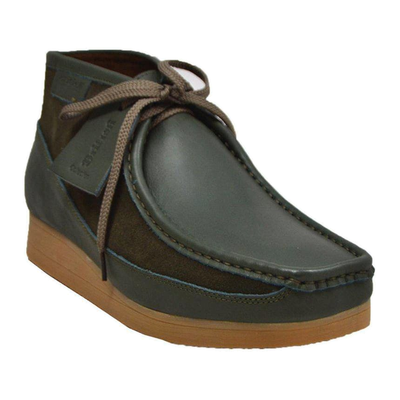 British Walkers New Castle men's Forest Green ankle boots, alternate three-quarter side view