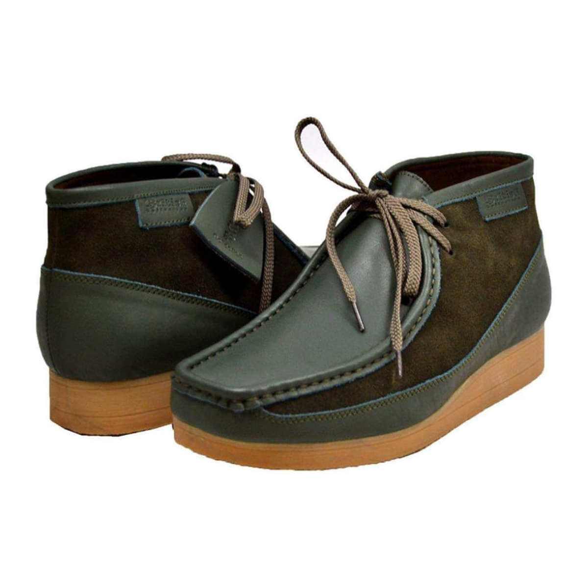 British Walkers New Castle men's Forest Green ankle boots, three-quarter pair view