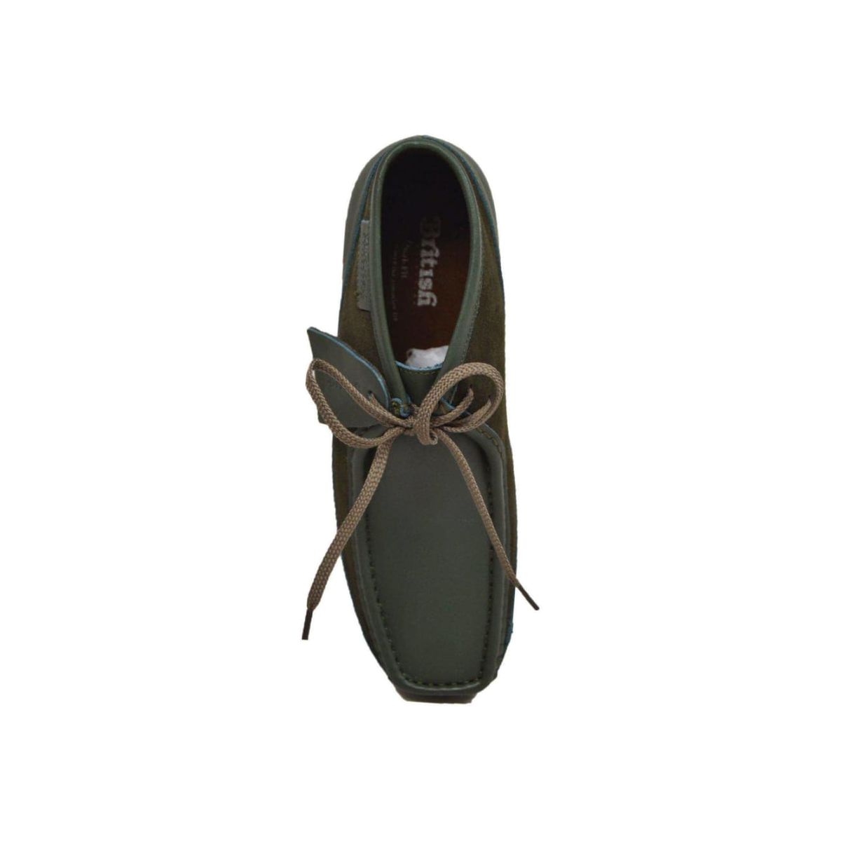 British Walkers New Castle men's Forest Green ankle boots, top view