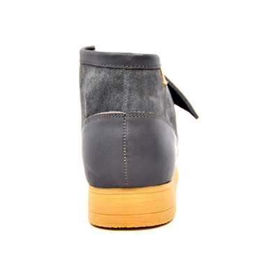 British Walkers New Castle men's Gray ankle boots, heel view