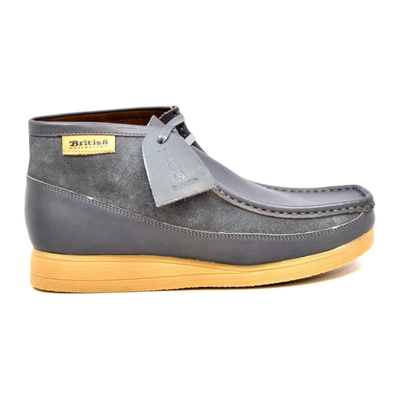 British Walkers New Castle men's Gray ankle boots, right-facing side view