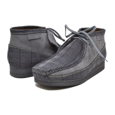 British Walkers New Castle men's Gray Pattern ankle boots, three-quarter pair view