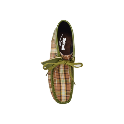 British Walkers New Castle men's Green Multi Plaid ankle boots, top view
