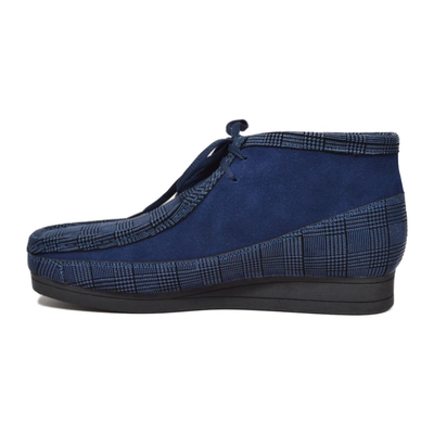 British Walkers New Castle men's Navy Pattern ankle boots, left-facing side view