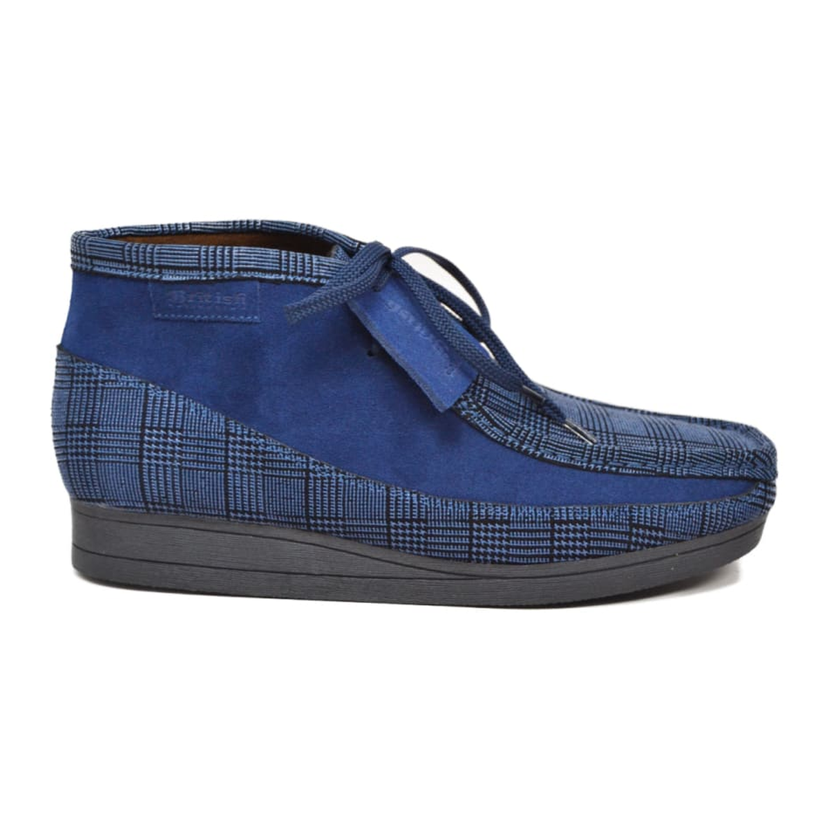 British Walkers New Castle men's Navy Pattern ankle boots, right-facing side view