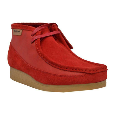 British Walkers New Castle men's Red ankle boots, three-quarter side view