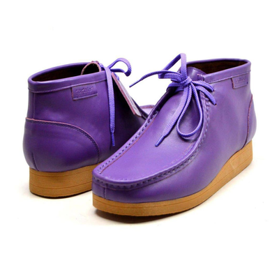 British Walkers New Castle 2 men's Purple ankle boots, pair angled view