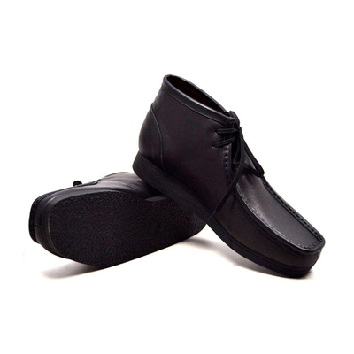 British Walkers New Castle 2 men's Black ankle boots, pair with outsole view