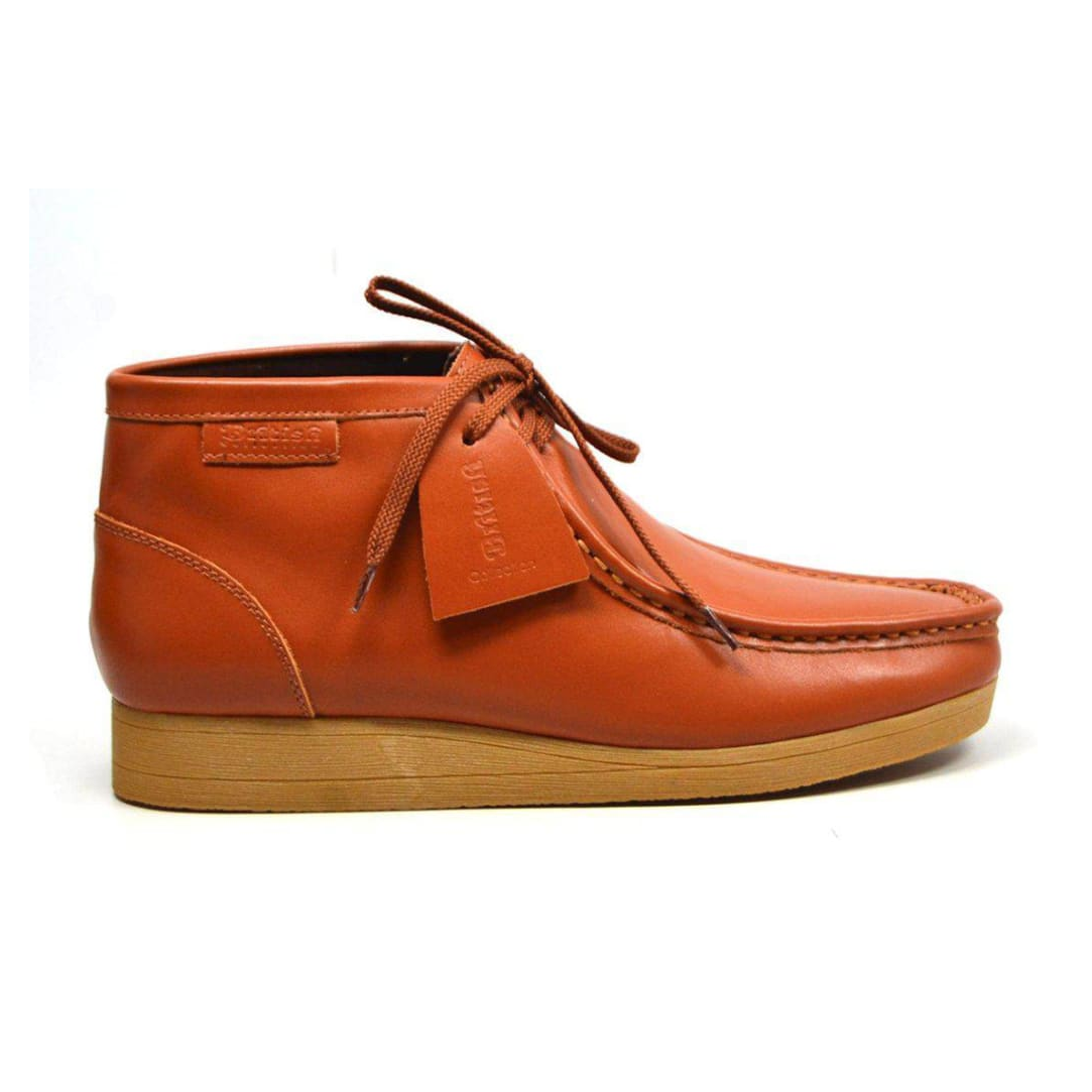 British Walkers New Castle 2 men's Caramel ankle boots, side profile facing right