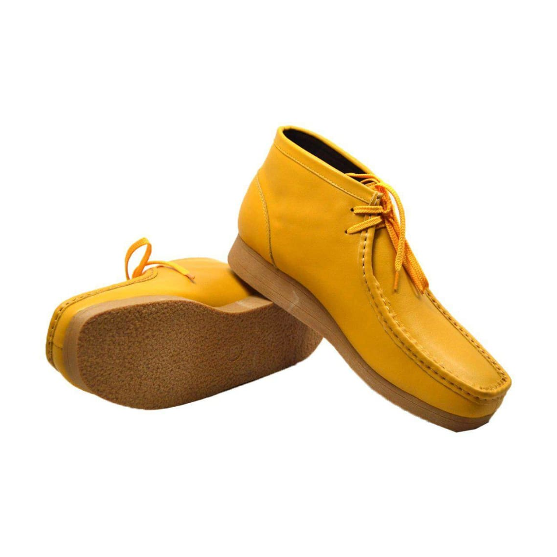 British Walkers New Castle 2 men's Yellow ankle boots, pair with outsole view